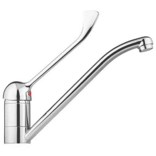 Комплект Умывальник для инвалидов с изменяемым наклоном (550х640х165) смеситель и сифон фото  в интернет-магазине Санкомп