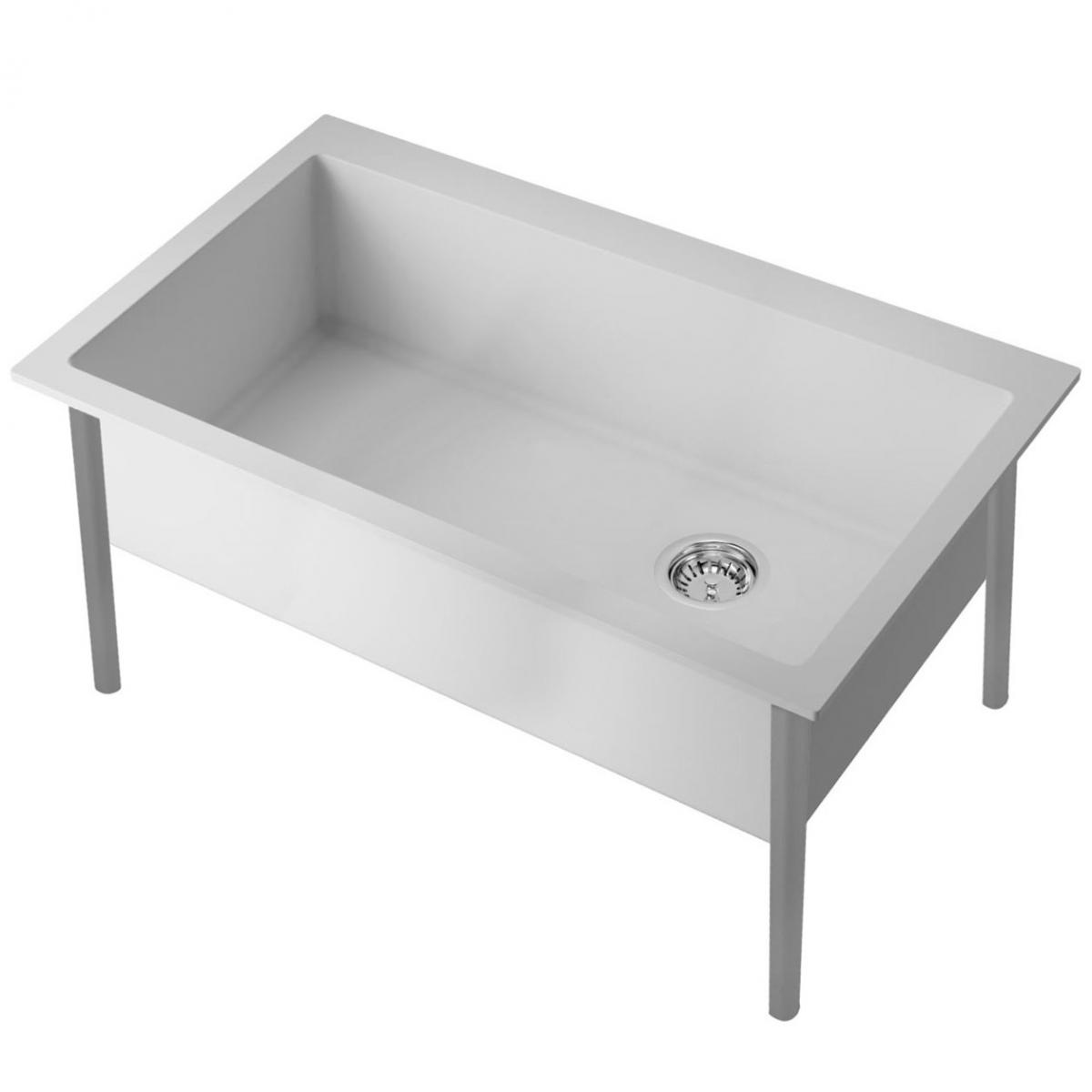 Ванна ножная керамическая с прямым дном (880х477х260) на самонесущем каркасе высота 420 мм, 25105 фото  в интернет-магазине Санкомп