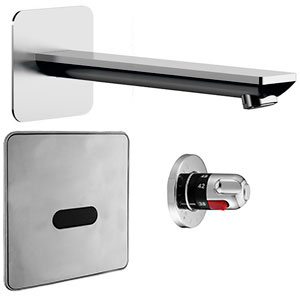 Смеситель сенсорный встроенный с изливом АВТОМАТИЧЕСКИЙ ТЕРМОСТАТИЧЕСКИЙ фото  в интернет-магазине Санкомп