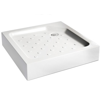 Поддон акриловый квадратный 800х800х160(60) мм, Ø 90 мм с литым экраном и ножками 18871 фото  в интернет-магазине Санкомп