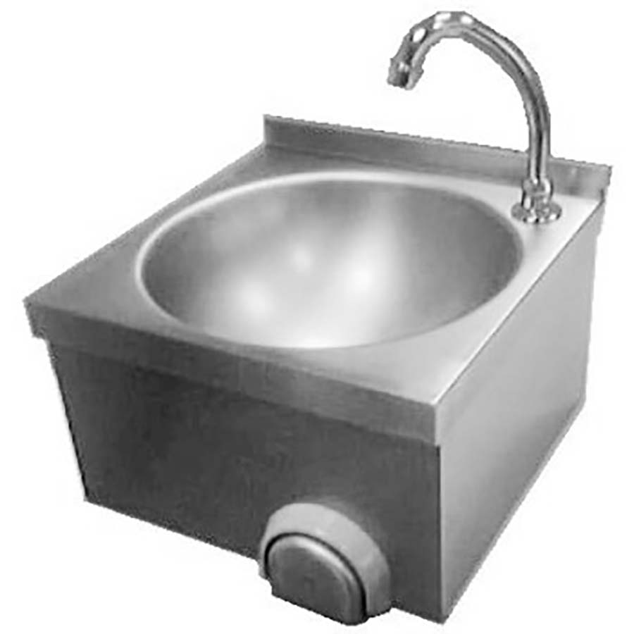 Рукомойник коленный подвесной с таймером 7 секунд 400х400х200 мм, 17538 фото арт.17538