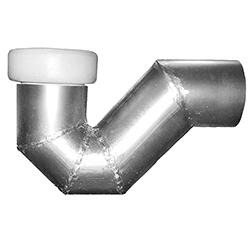 Сифон для чаш генуя СТАЛЬ ГОРИЗОНТАЛЬНЫЙ 350х135х220 (Серый) фото  в интернет-магазине Санкомп