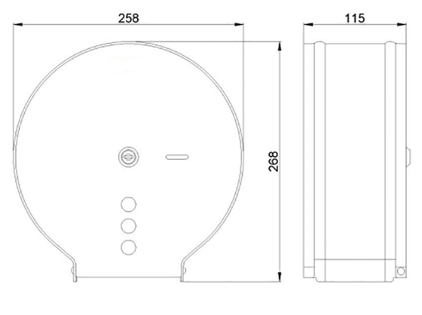 Диспенсер туалетной бумаги для больших рулонов Матовый, 17446 фото  в интернет-магазине Санкомп