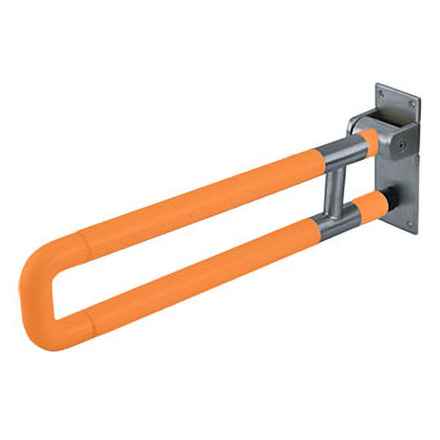 Поручень настенный подъёмный покрыт НЕЙЛОНОМ ЖЕЛТЫЙ 600х100х192, 18329 фото  в интернет-магазине Санкомп