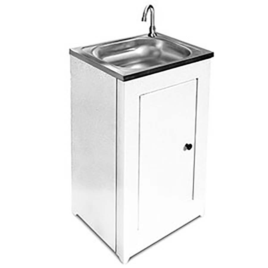 Рукомойник напольный из нержавеющей стали 400х500х870 мм с сифоном (БЕЗ СМЕСИТЕЛЯ),17579  фото арт.17579