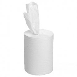 Полотенца бумажные однослойные рулонные с центральной вытяжкой (300 метров) (6 рулонов) фото  в интернет-магазине Санкомп