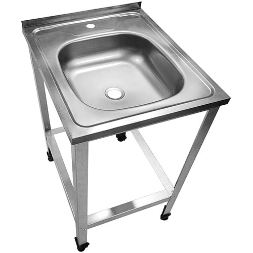 Ванна моечная AISI 201-0,8 мм цельнотянутая 1 секция 350х400х160 С/О каркас оцинкованный 500х500х870 фото  в интернет-магазине Санкомп