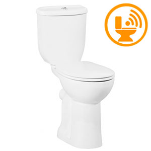 Унитаз-компакт для инвалидов МГН, ГОРИЗОНТАЛЬНЫЙ, 670х385х915 (485), СЕНСОР, СИДЕНЬЕ ПП, 16460 фото  в интернет-магазине Санкомп