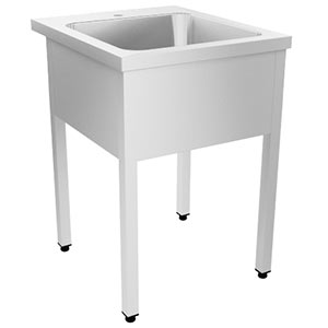 Ванна моечная AISI 304-1 мм цельнотянутая 1 секция 450х450х300, С/О, 600х550х870 фото  в интернет-магазине Санкомп