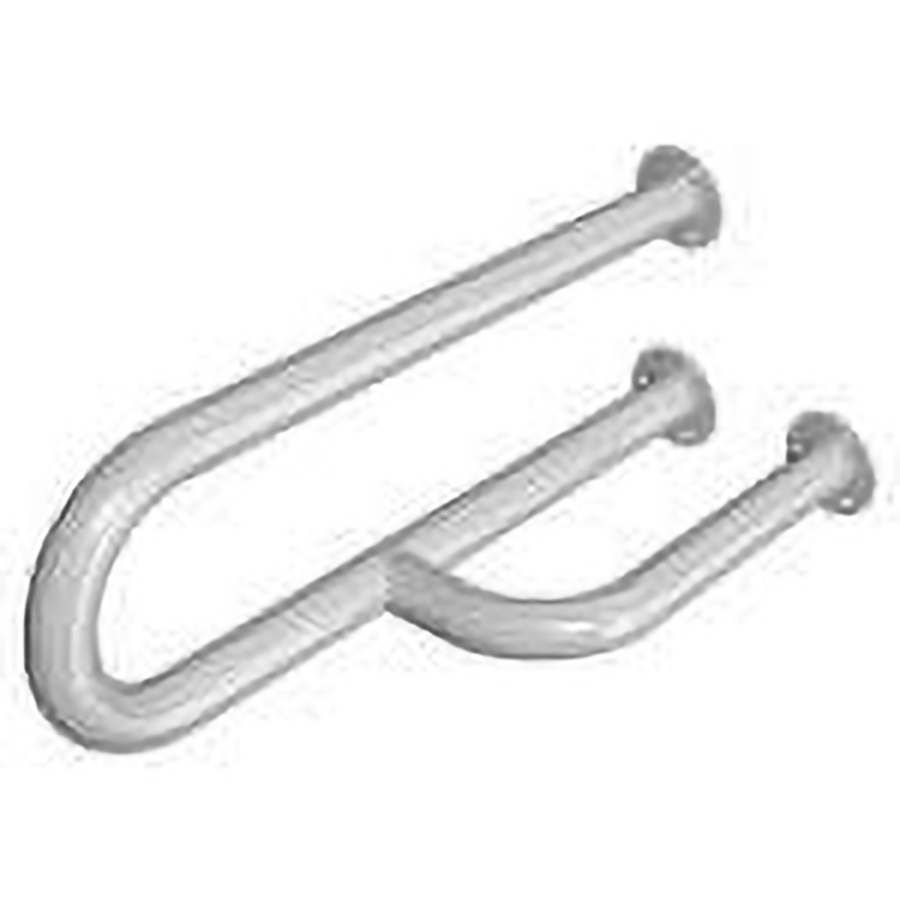 Поручень настенный 3 опоры стальной БЕЛЫЙ 580х200х180 Левый, 20065 фото  в интернет-магазине Санкомп