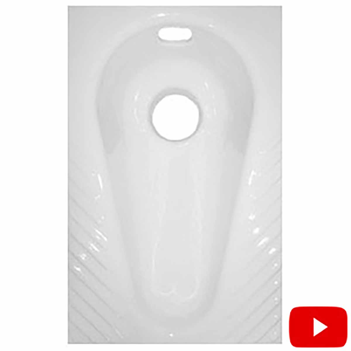 Чаша ГЕНУЯ чугунная со смещенным выпуском без арматуры (340х530х260), 00158 фото  в интернет-магазине Санкомп