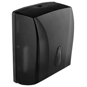 Диспенсер для листовых полотенец тип сложения полотенец-V (вмещает 2 пачки) ЧЕРНЫЙ, 17343 фото  в интернет-магазине Санкомп