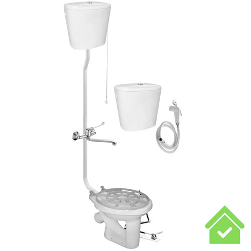 Видуар СБ-2 АНТИВСПЛЕСК, с высоким бачком и бачком для раствора КЕРАМИКА, ПЕДАЛЬ, СМЕСИТЕЛЬ, 276 фото в интернет-магазине СанКомп www.sancomp.ru