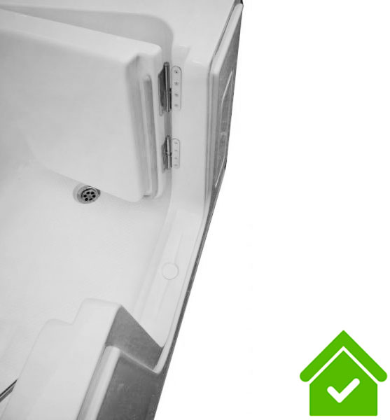 Ванна для инвалидов и пожилых с дверцей лежачая 1500х750х610 мм ПРАВАЯ 22024 фото  в интернет-магазине Санкомп