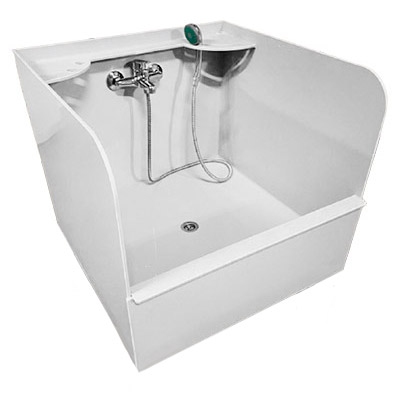 Поддон для уборочного инвентаря глубина 200 мм, 600х600х650 С ЭКРАНОМ СО СМЕСИТЕЛЕМ, 24985 фото  в интернет-магазине Санкомп