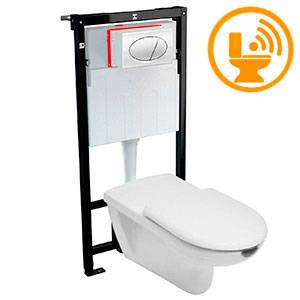 Унитаз подвесной для инвалидов МГН 700х360 с инсталляцией СЕНСОР, СИДЕНЬЕ фото  в интернет-магазине Санкомп