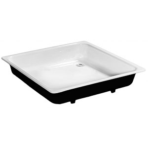 Душевой поддон 80х80 чугунный квадратный средний 167 мм гладкий фото  в интернет-магазине Санкомп