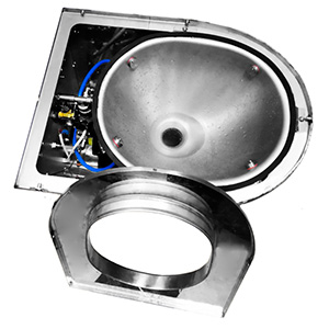 Унитаз вакуумный антивандальный напольный слив до 0,5 литра фото  в интернет-магазине Санкомп