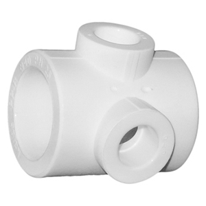 ППР Крестовина переходная 2-х плоскостная 32х20х20х32 (Белая) фото  в интернет-магазине Санкомп