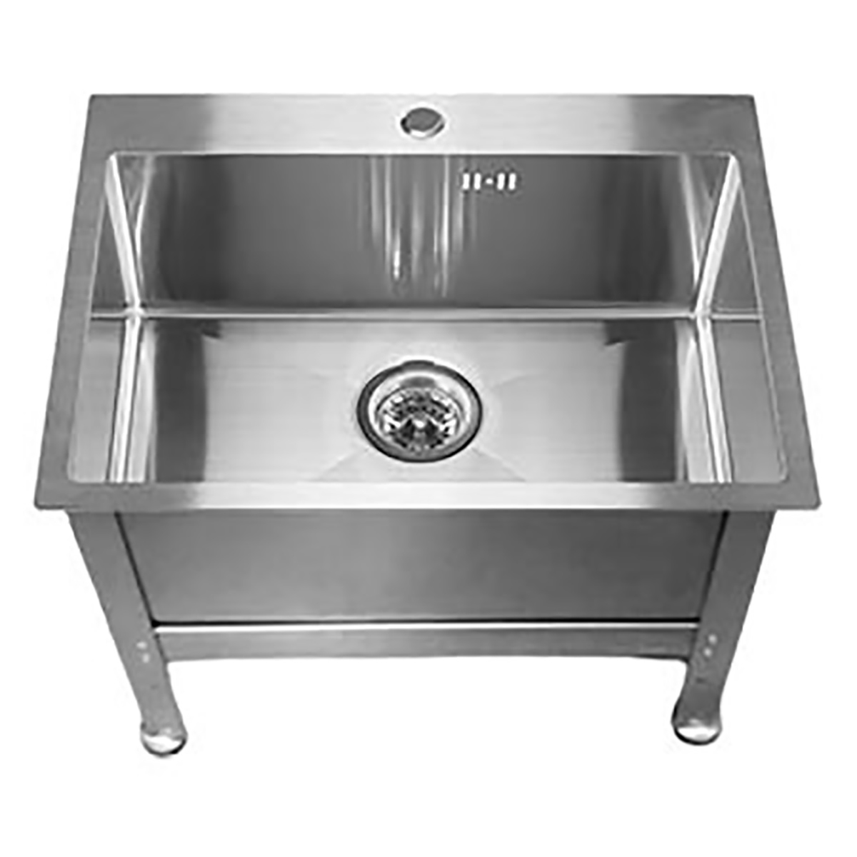 Ванна ножная из нержавеющей стали 600х450х210 мм НА КАРКАСЕ 650 мм, 20873 фото  в интернет-магазине Санкомп