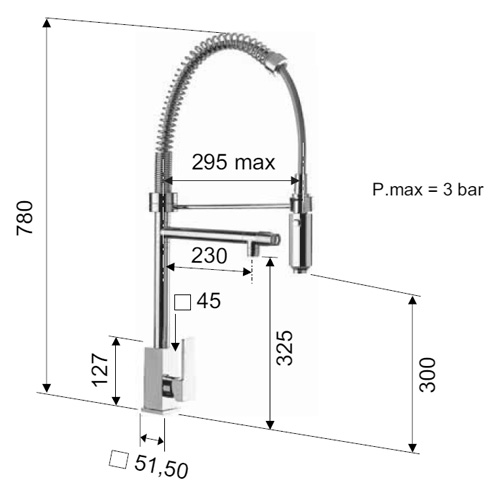 Смеситель с душирующим устройством настольный, 13215 фото  в интернет-магазине Санкомп