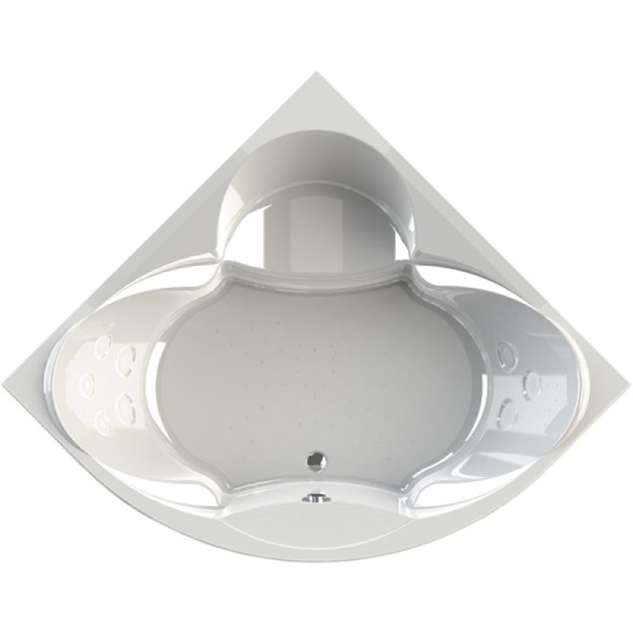 Ванна акриловая угловая гидромассажная с каркасом 1680х1680 мм, 21930  фото  в интернет-магазине Санкомп