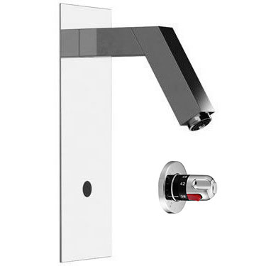 Смеситель сенсорный встроенный с литым изливом АВТОМАТИЧЕСКИЙ ТЕРМОСТАТИЧЕСКИЙ фото  в интернет-магазине Санкомп