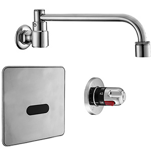 Смеситель сенсорный встроенный с поворотным изливом АВТОМАТИЧЕСКИЙ ТЕРМОСТАТИЧЕСКИЙ фото  в интернет-магазине Санкомп