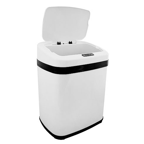 Ведро С АВТОМАТИЧЕСКИМ подъемом крышки, 20 литров Белое, 21120  фото  в интернет-магазине Санкомп