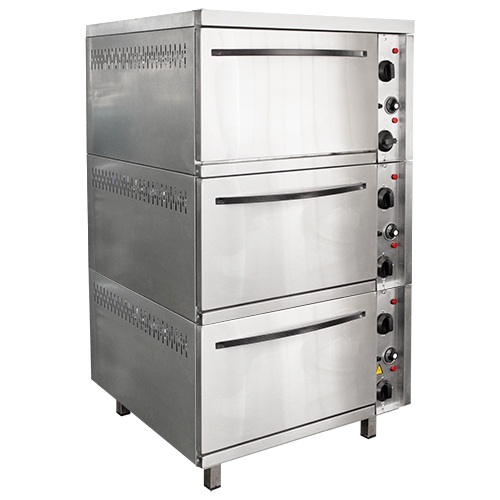 Шкаф жарочный 3-х камерный 840х1500(1520) мм ( мощность 14.4 кВт) передняя часть камеры нерж , 22883 фото  в интернет-магазине Санкомп
