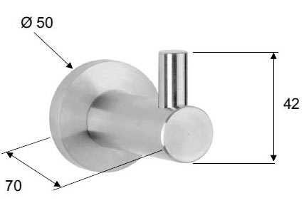 Крючок для ванной одинарный из нержавеющей стали 12909 фото  в интернет-магазине Санкомп