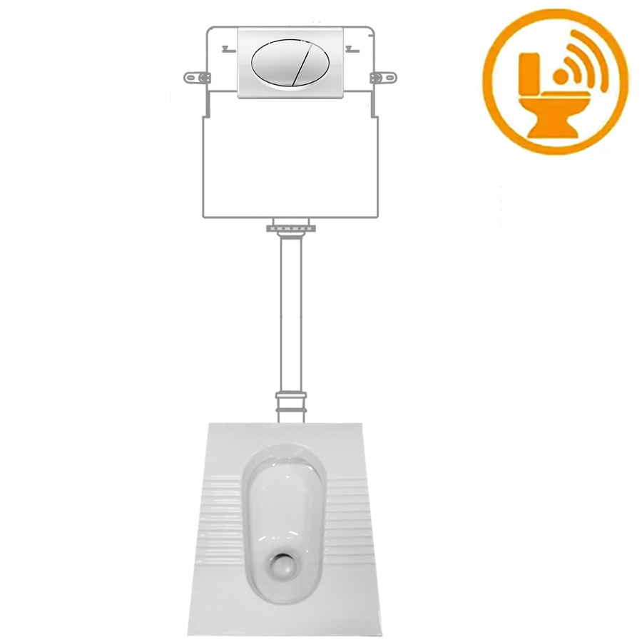 Чаша Генуя КЕРАМИКА НИЗКАЯ с инсталляцией СЕНСОР с кнопкой ПЛАСТИК-ХРОМ сифон встроенный, 17666 фото  в интернет-магазине Санкомп