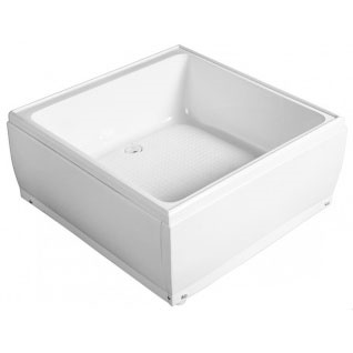 Поддон акриловый квадратный 900х900х380 мм, Ø 50 мм с экраном и ножками 16240 фото  в интернет-магазине Санкомп