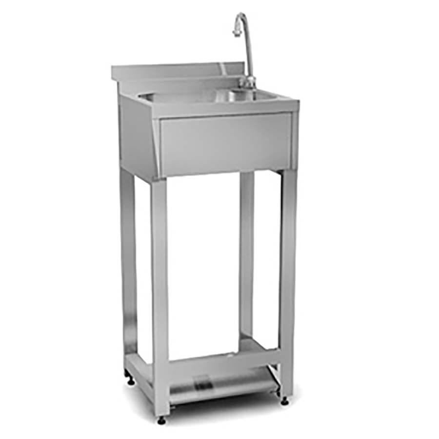 Рукомойник педальный напольный открытый в комплекте со смесителем 400х400х850, 11077 фото арт.11077