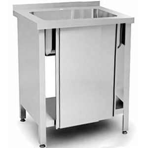 Мойка с тумбой из нержавеющей стали 800х700х870 (чаша 700х500х400) мм, 24186 фото  в интернет-магазине Санкомп