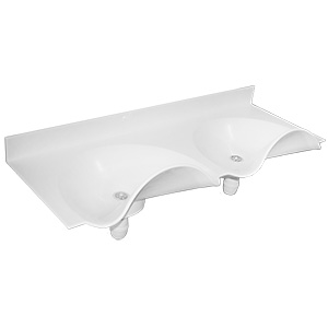 Раковина хирургическая 2-х местная 1600х560х370 мм фото  в интернет-магазине Санкомп