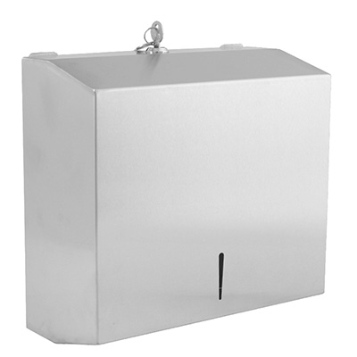Диспенсер для листовых полотенец V-сложения из нержавеющей стали, Матовый, 18581 фото  в интернет-магазине Санкомп