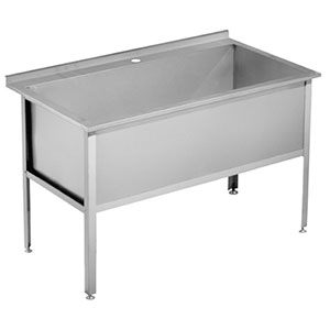 Ванна моечная AISI 430 сварная 1 секция 1200х480х300, С/О, каркас AISI 430, 1300х600х870, 26546 фото  в интернет-магазине Санкомп