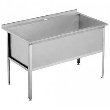Ванна моечная AISI 430 сварная 1 секция 900х350х300, С/О, каркас оцинкованный, 1000х500х870 фото  в интернет-магазине Санкомп