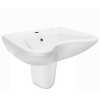 Умывальник на полупьедестале медицинский керамика с отверстием под смеситель 635х557х225, 15697  фото  в интернет-магазине Санкомп
