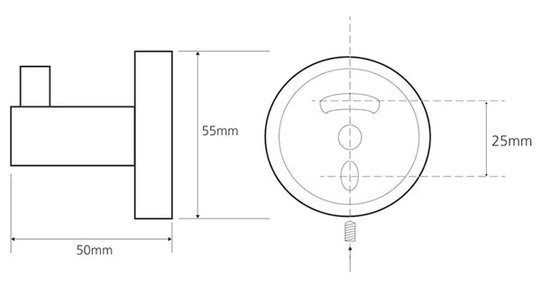 Крючок для ванной одинарный латунный белый 18963 фото  в интернет-магазине Санкомп