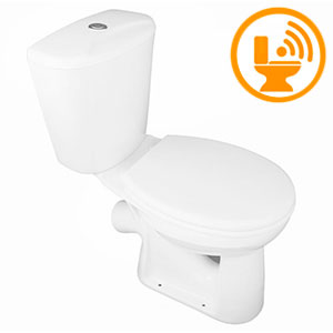 Унитаз-компакт керамика косой выпуск (625х370х770), СЕНСОРНЫЙ, сиденье ПП, 16453 фото  в интернет-магазине Санкомп