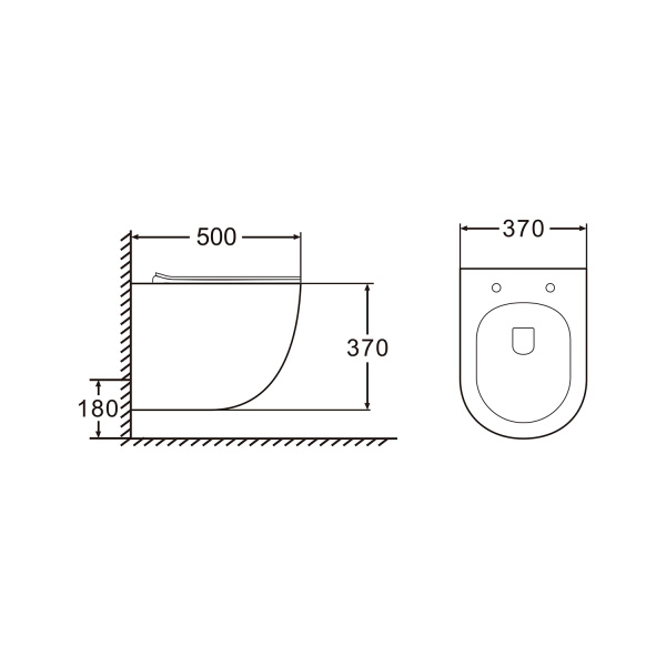 Унитаз подвесной БЕЗОБОДКОВЫЙ (370х370х500) С СИДЕНЬЕМ МИКРОЛИФТ, БЕЛЫЙ 22594  фото  в интернет-магазине Санкомп