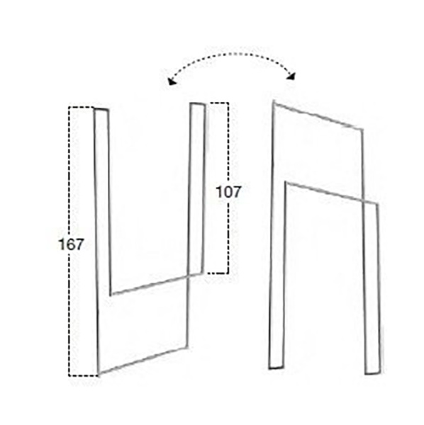 Полотенцедержатель ДВОЙНОЙ потолочный или напольный из нержавеющей стали, 12434   фото  в интернет-магазине Санкомп