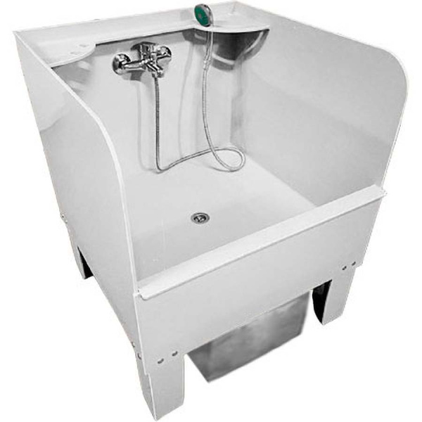 Слив технический напольный 750х750х890 С ЭКРАНОМ СО СМЕСИТЕЛЕМ С ПЕСКОУЛОВИТЕЛЕМ 17 л, 20014  фото  в интернет-магазине Санкомп