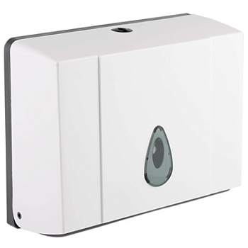 Диспенсер для листовых полотенец тип сложения полотенец-Z (вмещает 1 пачку) БЕЛЫЙ, 18578  фото  в интернет-магазине Санкомп