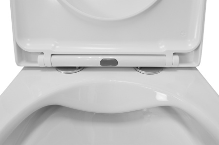 Унитаз подвесной БЕЗОБОДКОВЫЙ (520х360х410) С СИДЕНЬЕМ МИКРОЛИФТ 22568  фото  в интернет-магазине Санкомп