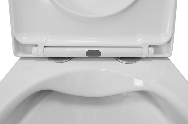 Унитаз подвесной БЕЗОБОДКОВЫЙ (520х360х410) С СИДЕНЬЕМ МИКРОЛИФТ 22568  фото  в интернет-магазине Санкомп