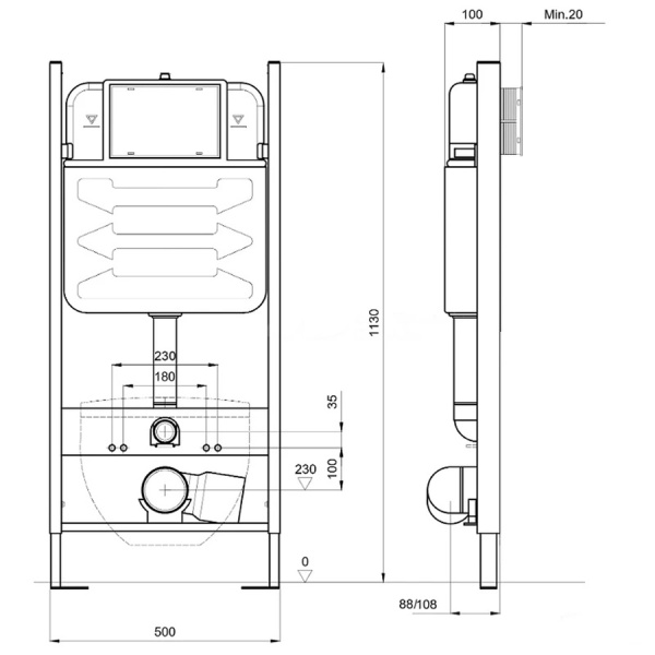 Унитаз подвесной  Инсталляция БЕЗ КЛАВИШИ с быстросъемным сиденьем микролифт 22450 фото  в интернет-магазине Санкомп