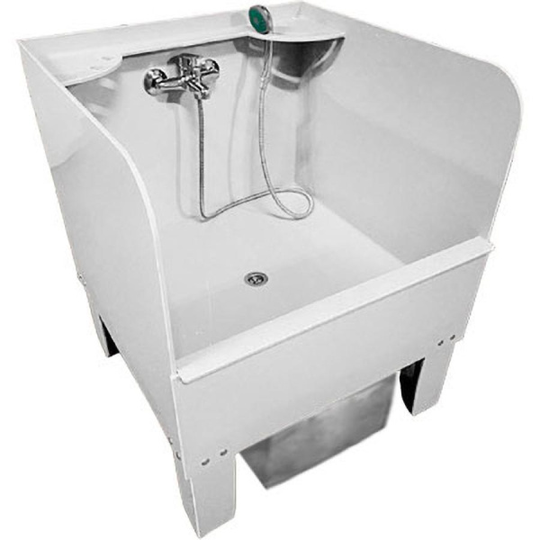 Слив технический напольный 500х500х890 С ЭКРАНОМ СО СМЕСИТЕЛЕМ С ПЕСКОУЛОВИТЕЛЕМ 17л, 20012  фото  в интернет-магазине Санкомп